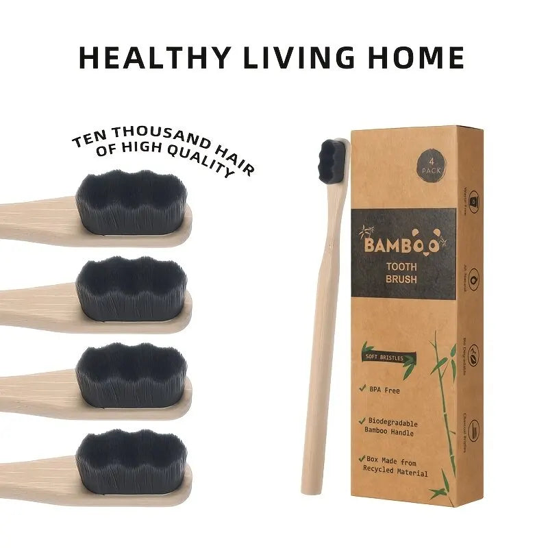 Bamboo toothbrush detail