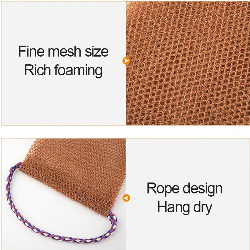 Net sponge bath accessory natural exfoliation
