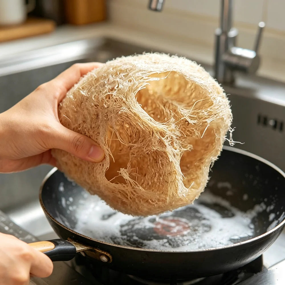 Loofah scrubber texture