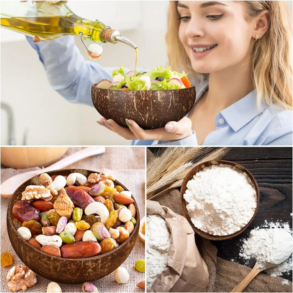 Coconut salad bowl natural sustainable