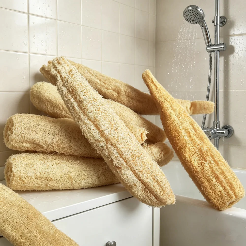 Natural loofah sponge