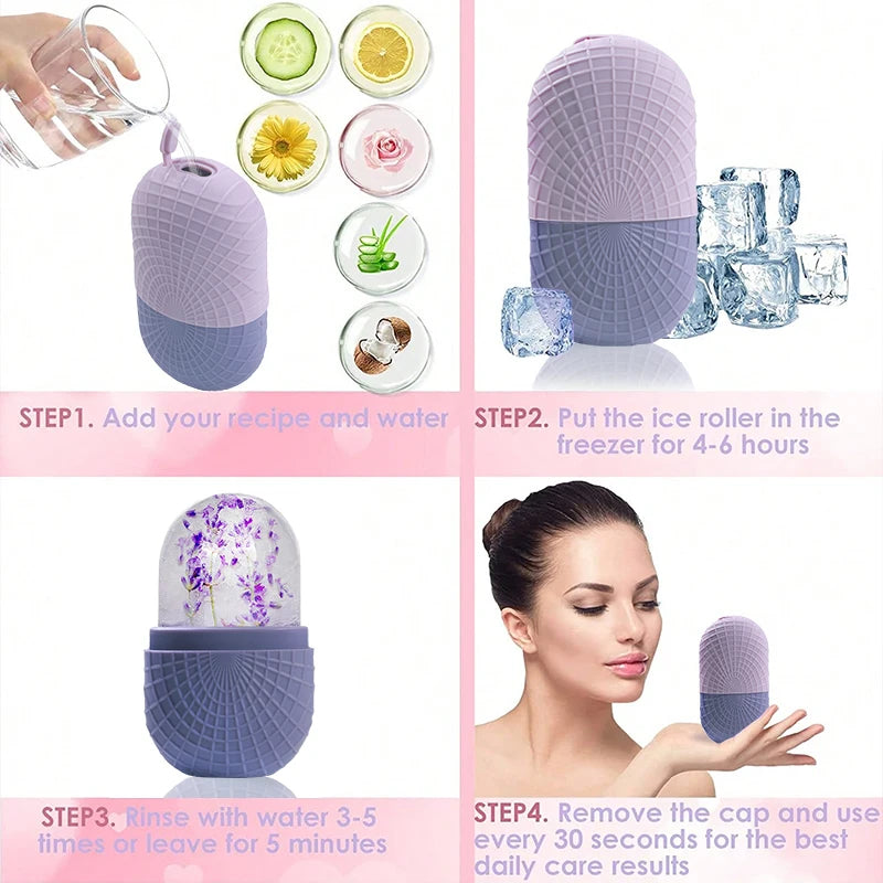 Silicone ice roller skincare tool