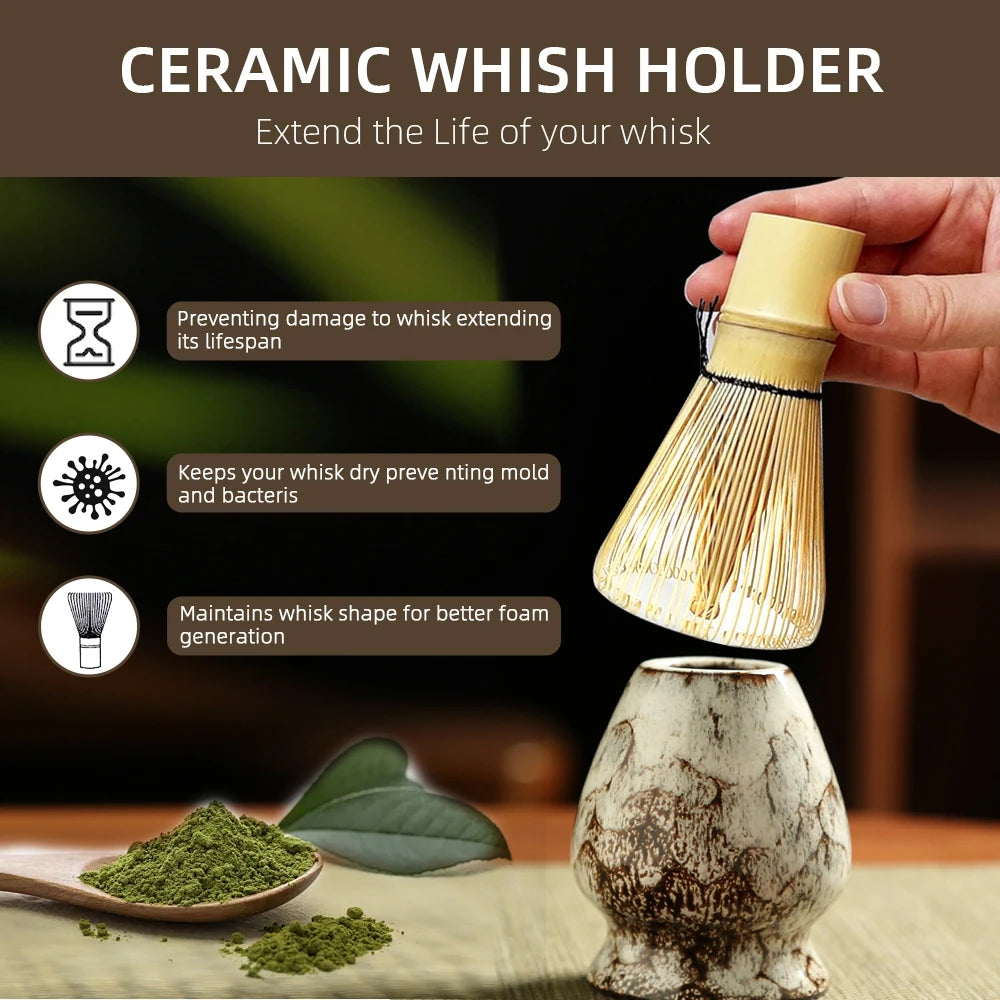 Traditional matcha tea making tools