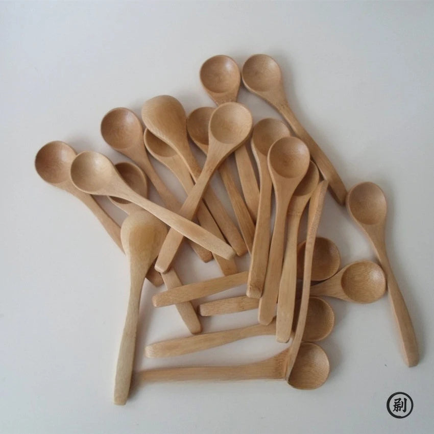 Bamboo honey spoons set 10 pieces wooden