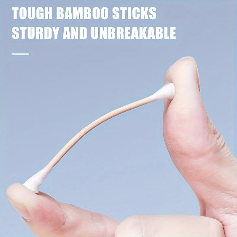 Sustainable bamboo cotton swabs packaging